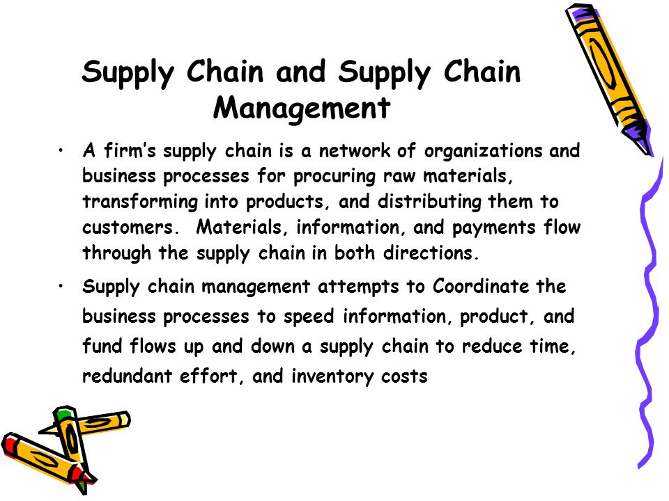 Supply Chain and Supply Chain Management