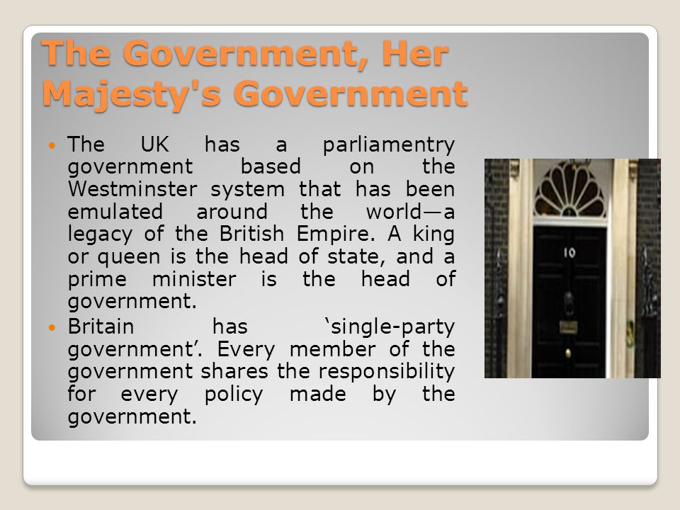 The Government, Her Majesty s Government