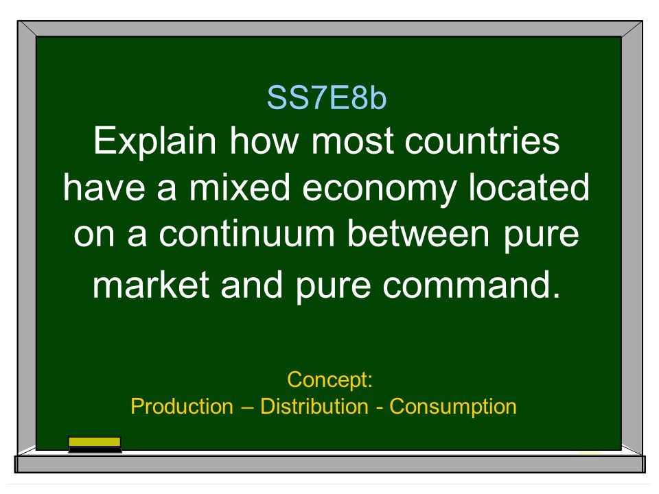 Concept: Production – Distribution - Consumption