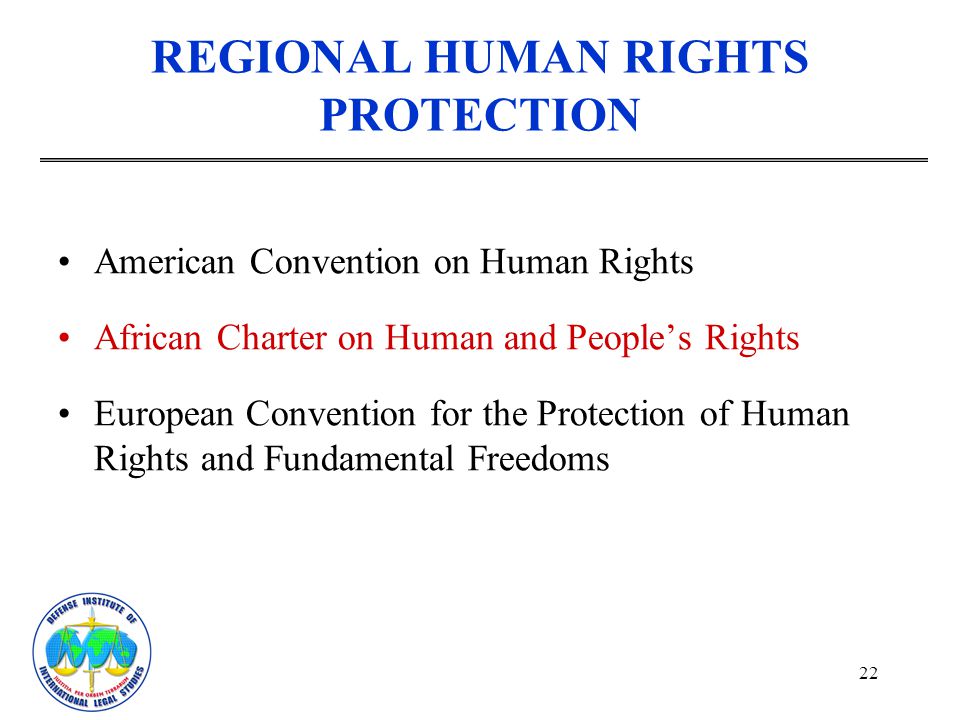 REGIONAL HUMAN RIGHTS PROTECTION