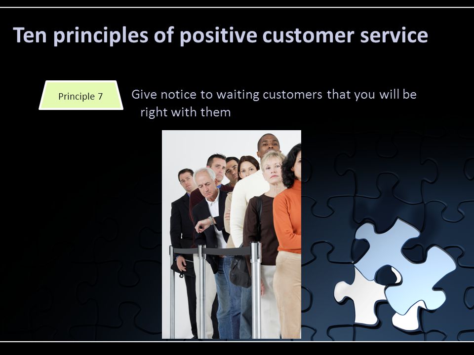 Ten principles of positive customer service