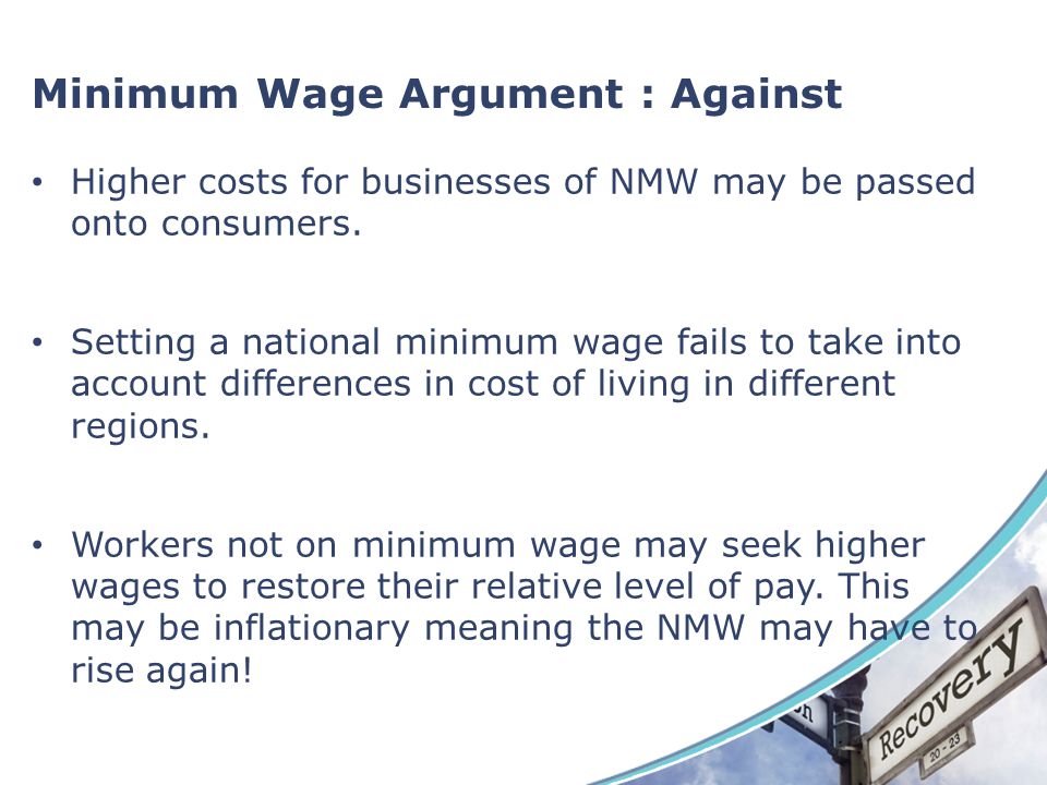 Minimum Wage Argument : Against