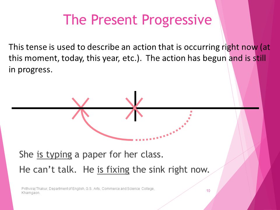 The Present Progressive