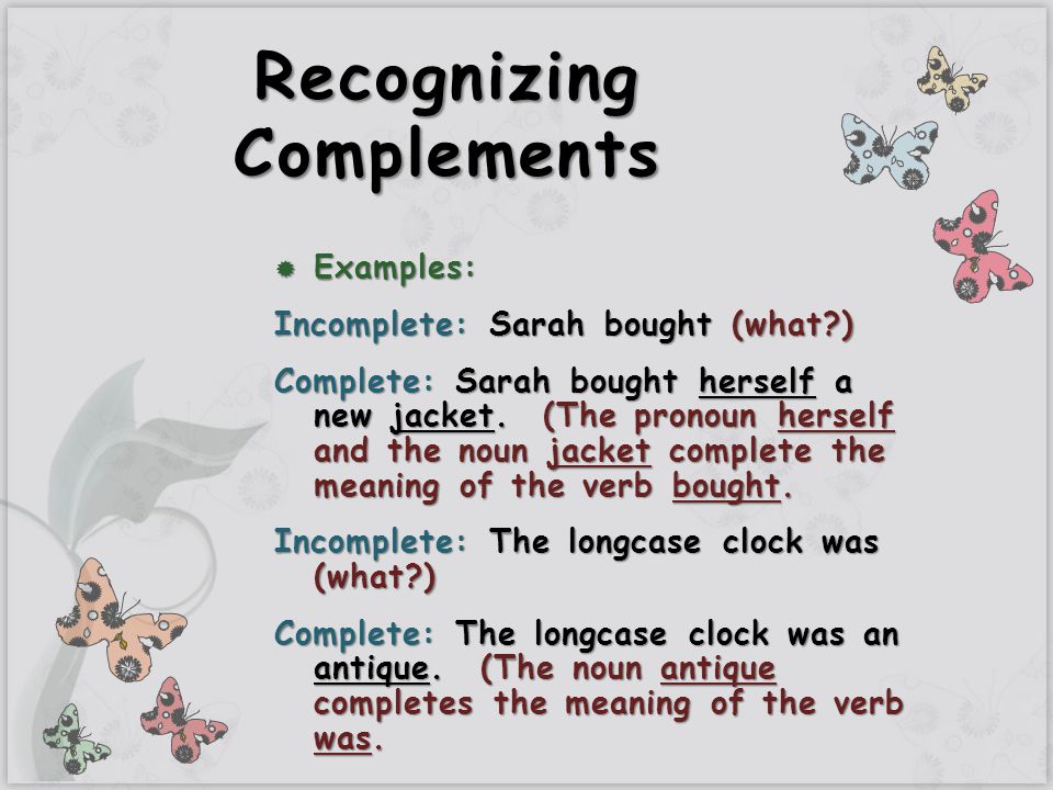 Recognizing Complements