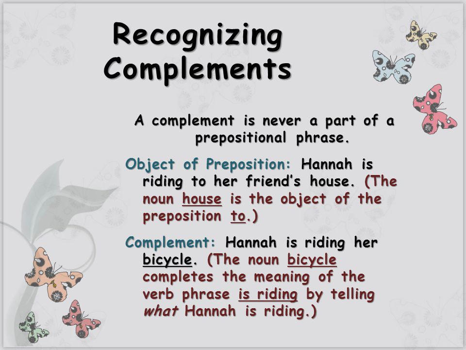 Recognizing Complements