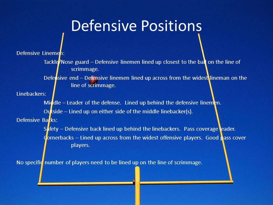 Defensive Positions