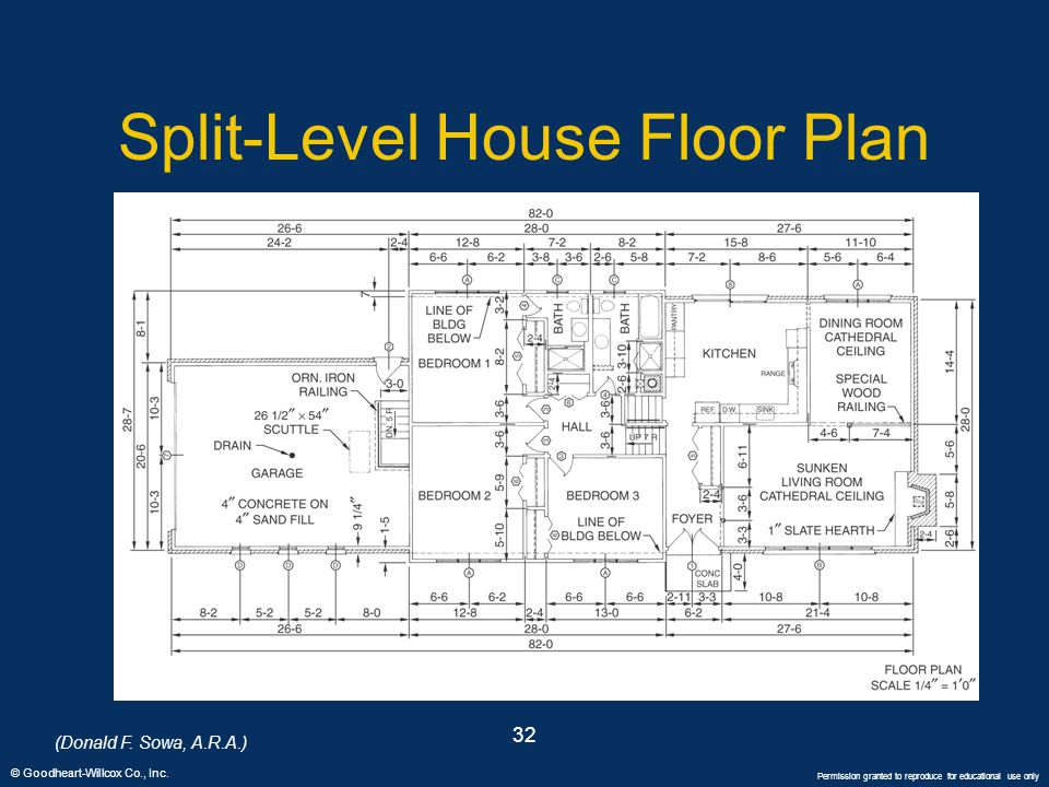 Split-Level House Floor Plan
