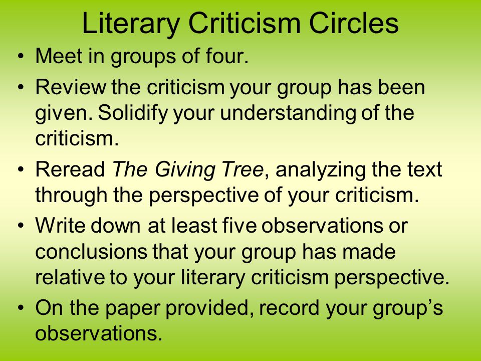 Literary Criticism Circles