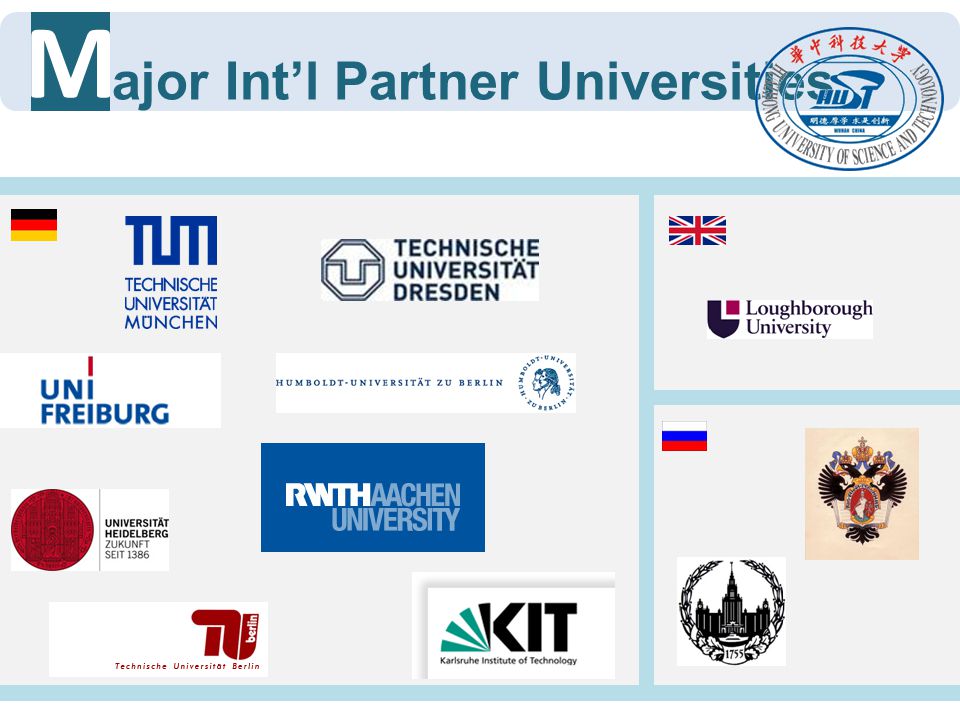 M ajor Int’l Partner Universities