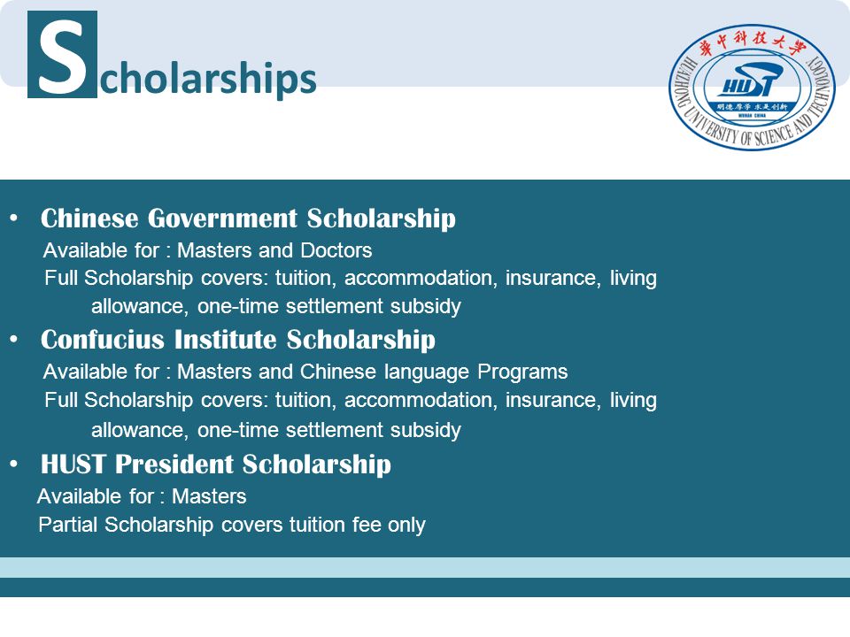 S cholarships Chinese Government Scholarship