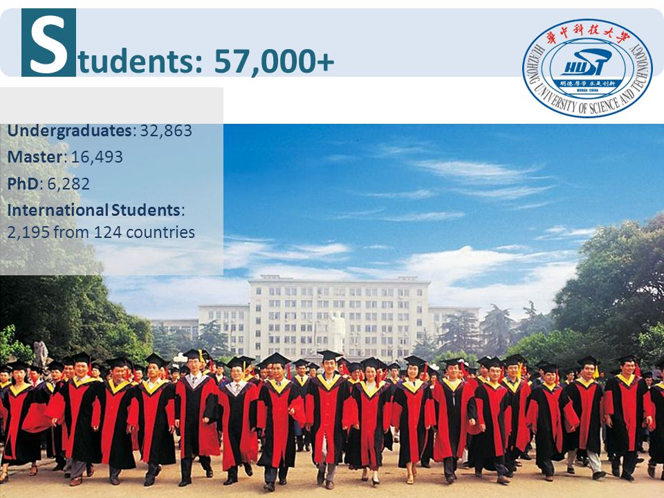 S tudents: 57,000+ Undergraduates: 32,863 Master: 16,493 PhD: 6,282
