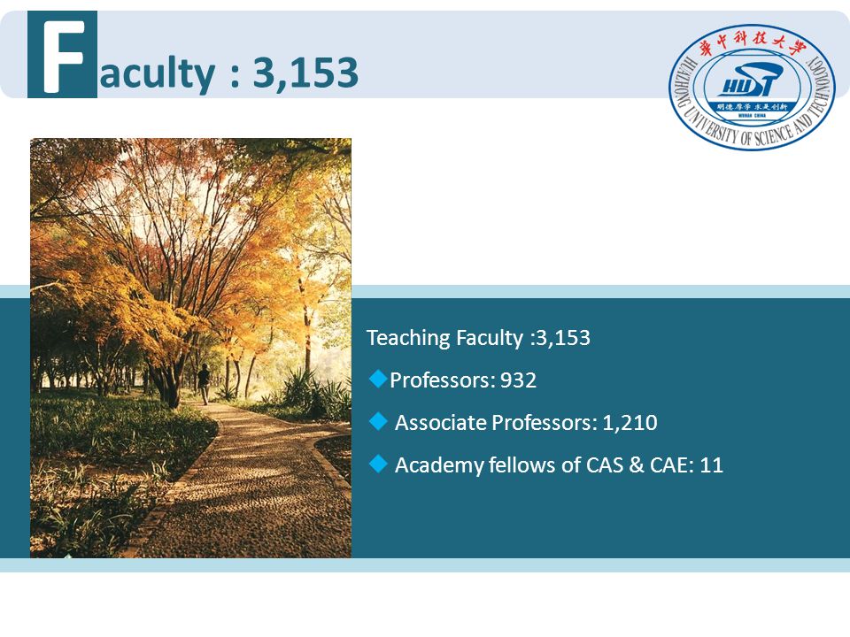 F aculty : 3,153 Teaching Faculty :3,153 Professors: 932