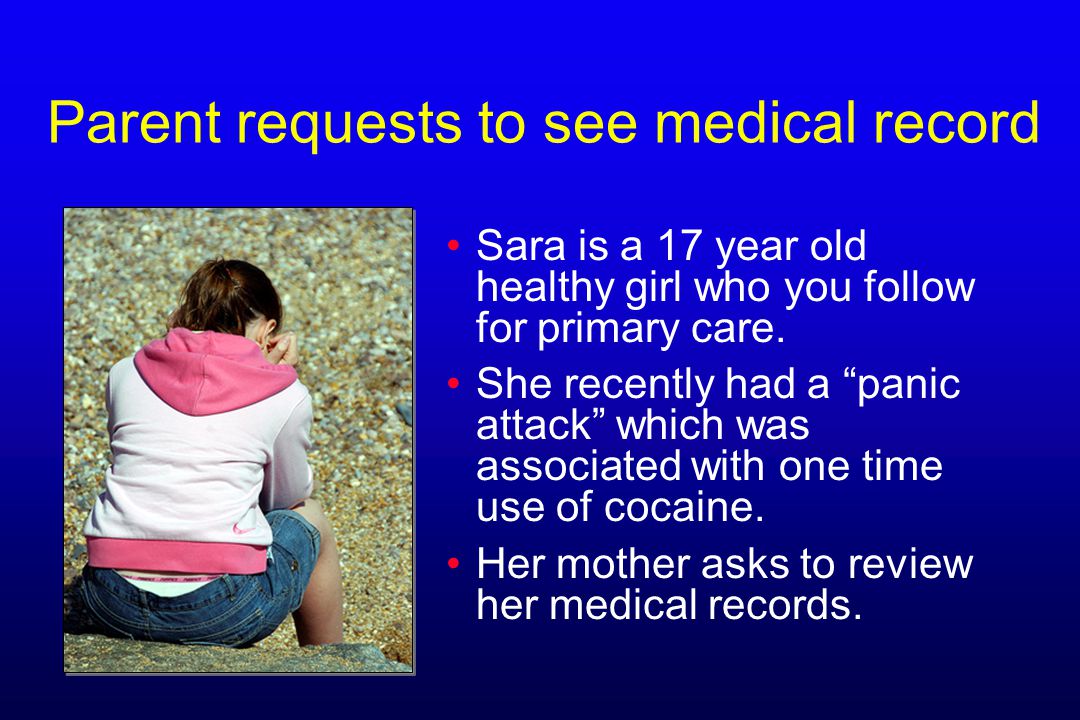 Parent requests to see medical record
