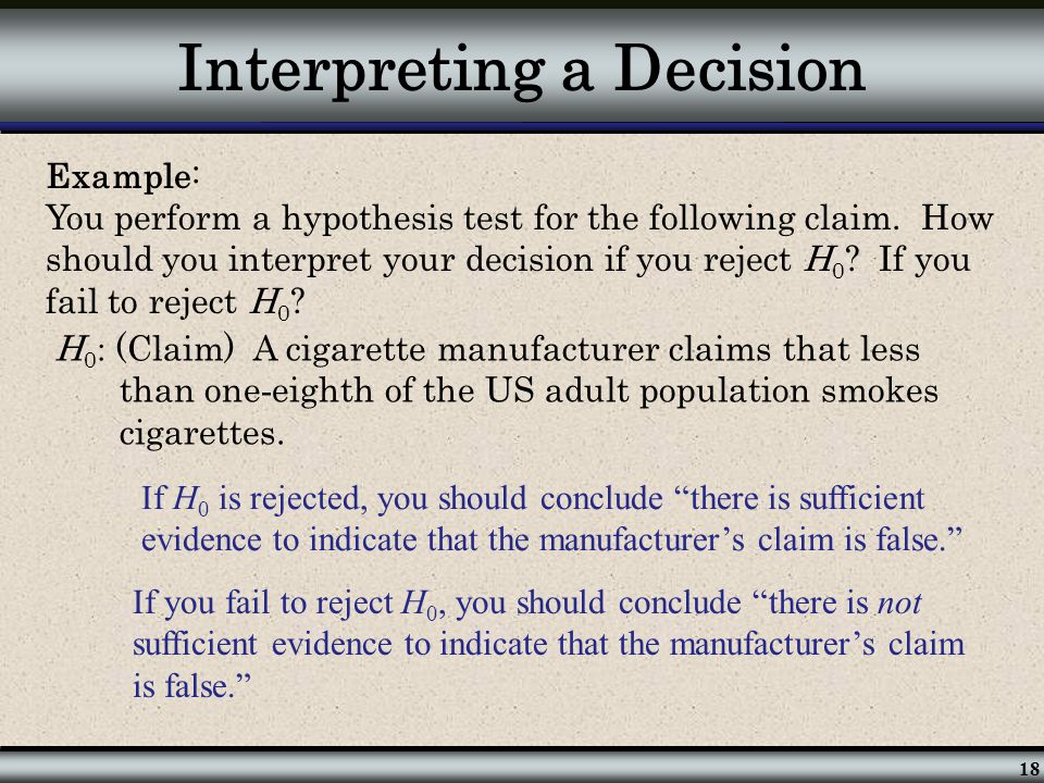 Interpreting a Decision