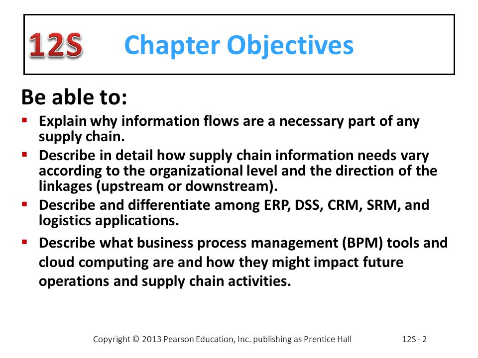 Chapter Objectives Be able to: