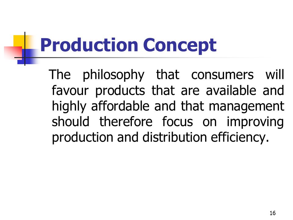 Production Concept