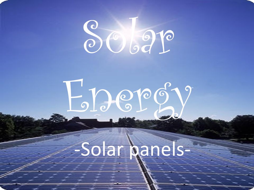 Solar Energy Amanda -Solar panels-