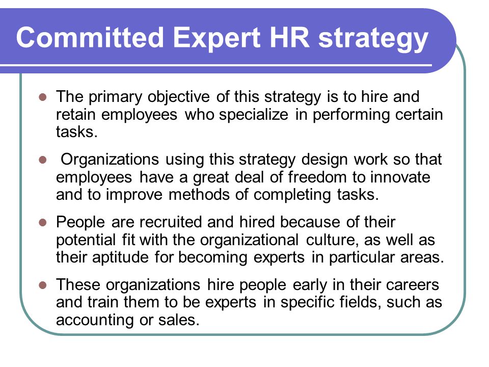 Committed Expert HR strategy