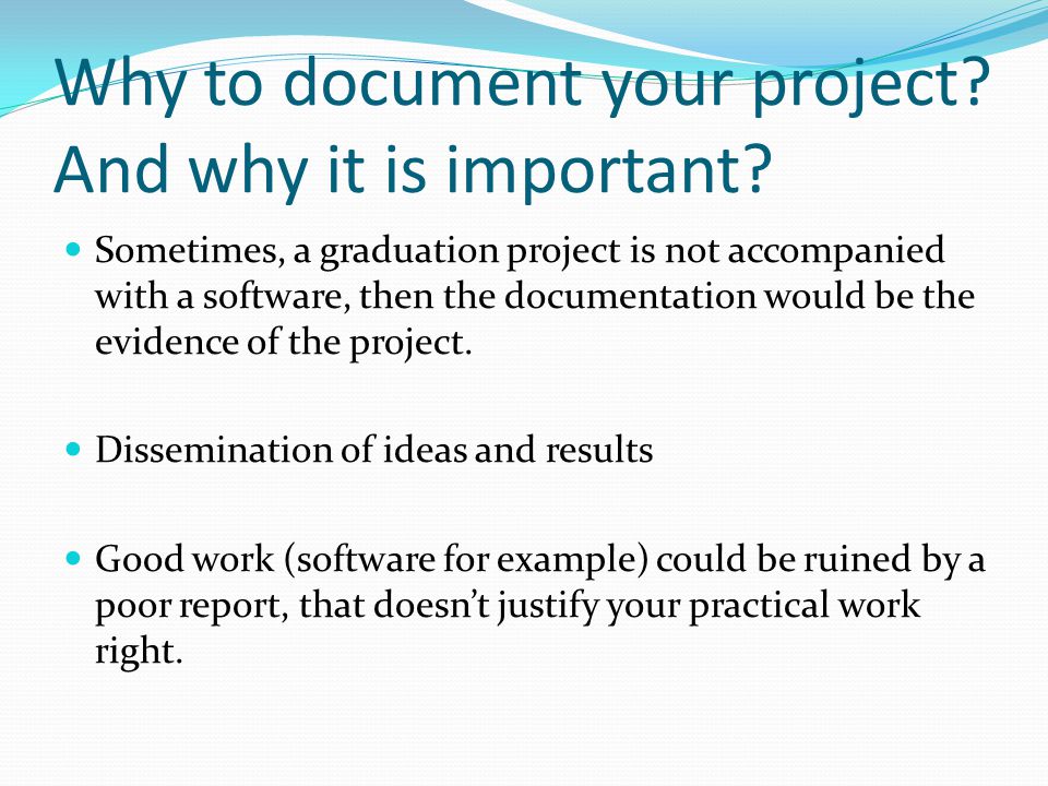 Why to document your project And why it is important
