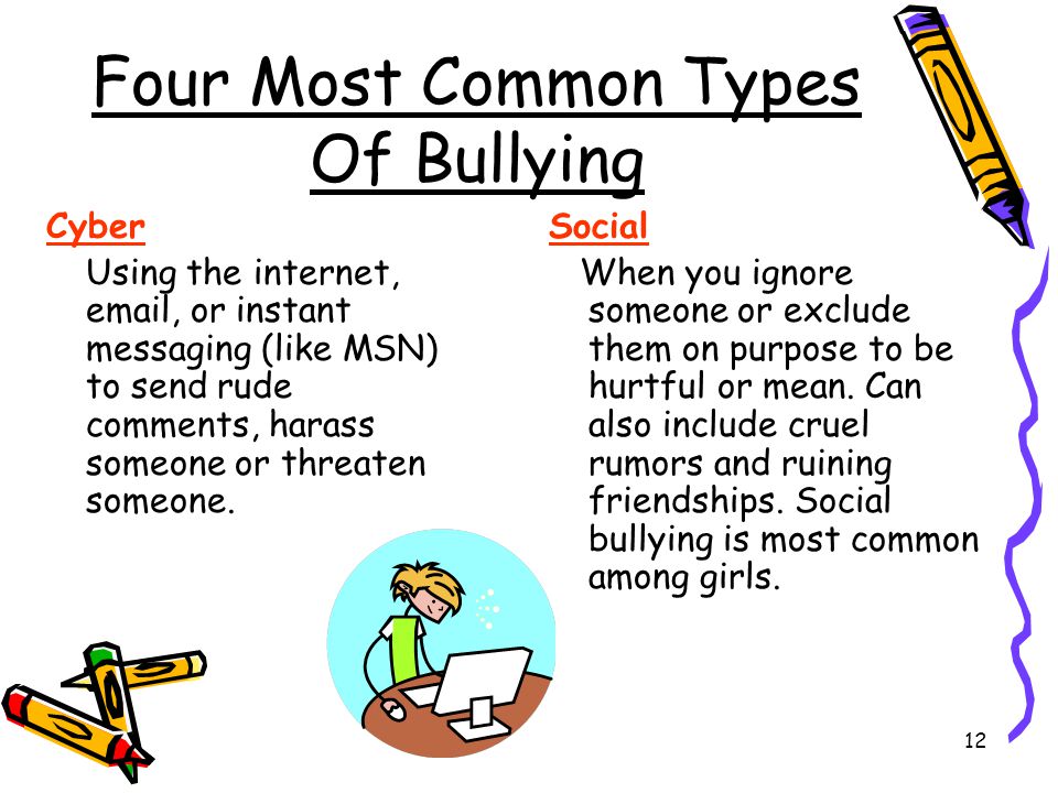 Four Most Common Types Of Bullying