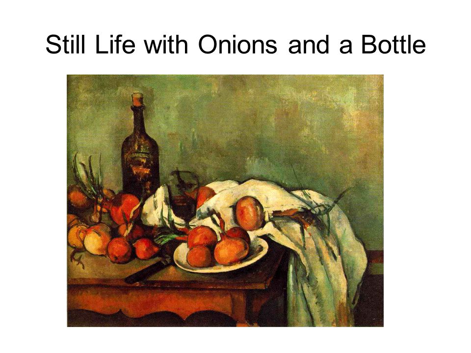 Still Life with Onions and a Bottle