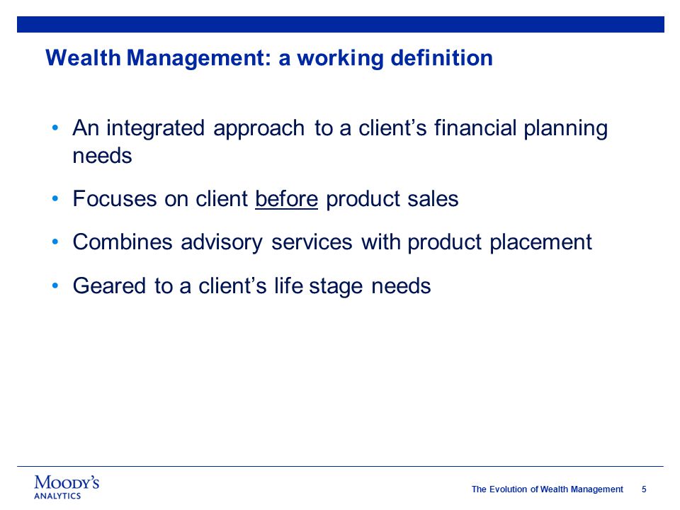 Wealth Management: a working definition