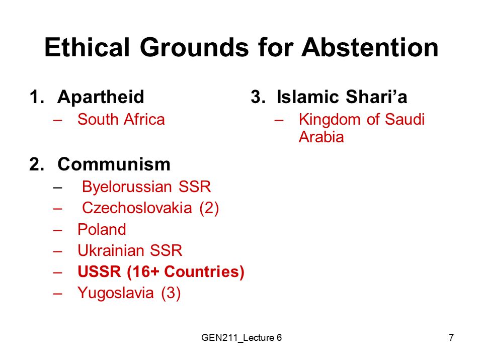 Ethical Grounds for Abstention