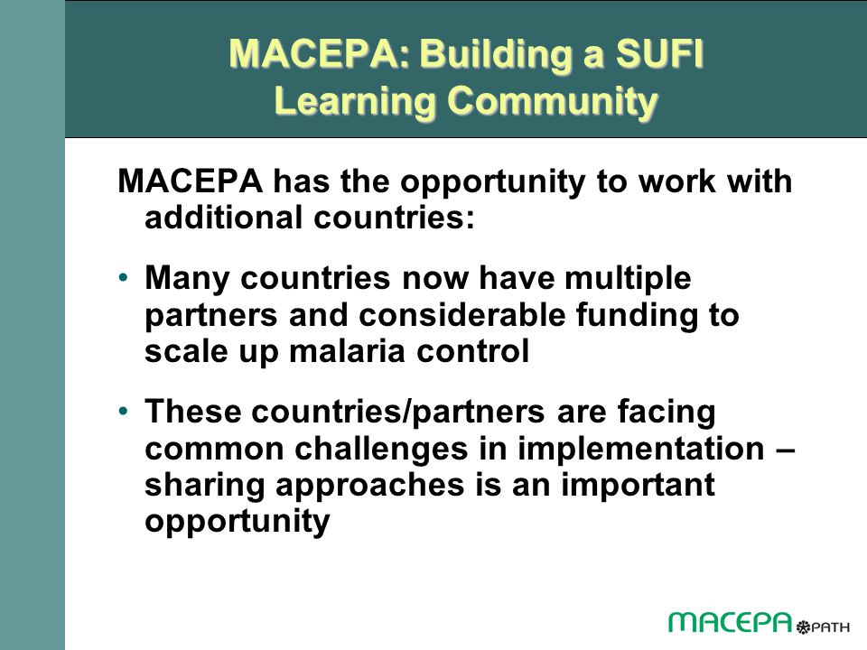 MACEPA: Building a SUFI Learning Community