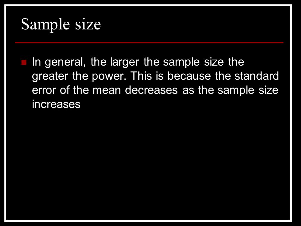 Sample size