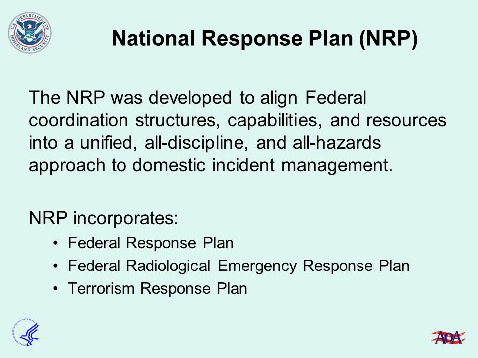 National Response Plan (NRP)
