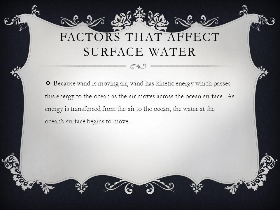 Factors that Affect Surface Water