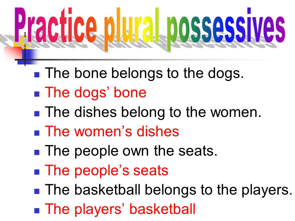 Practice plural possessives