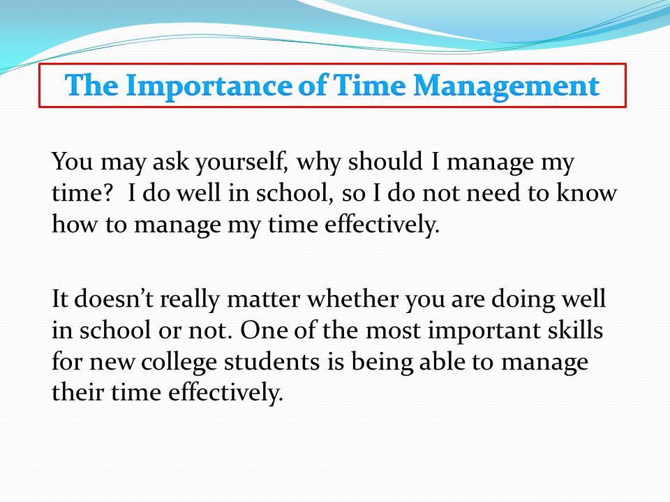 Benefits of Managing Your Time