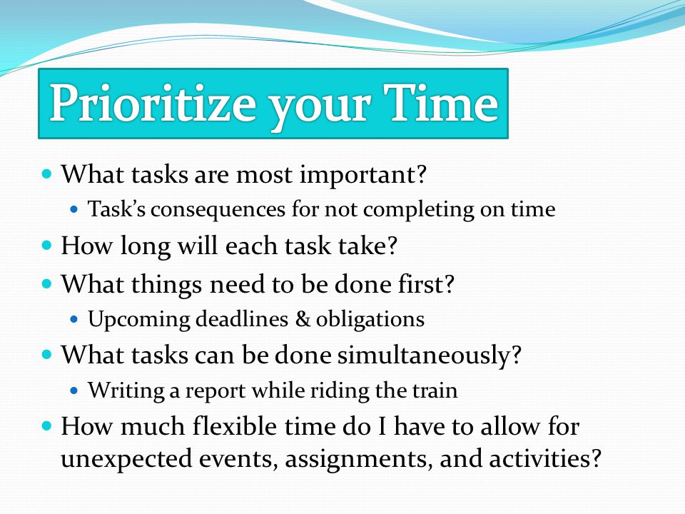 Prioritize your Time Urgent/Important matrix Urgent and Important