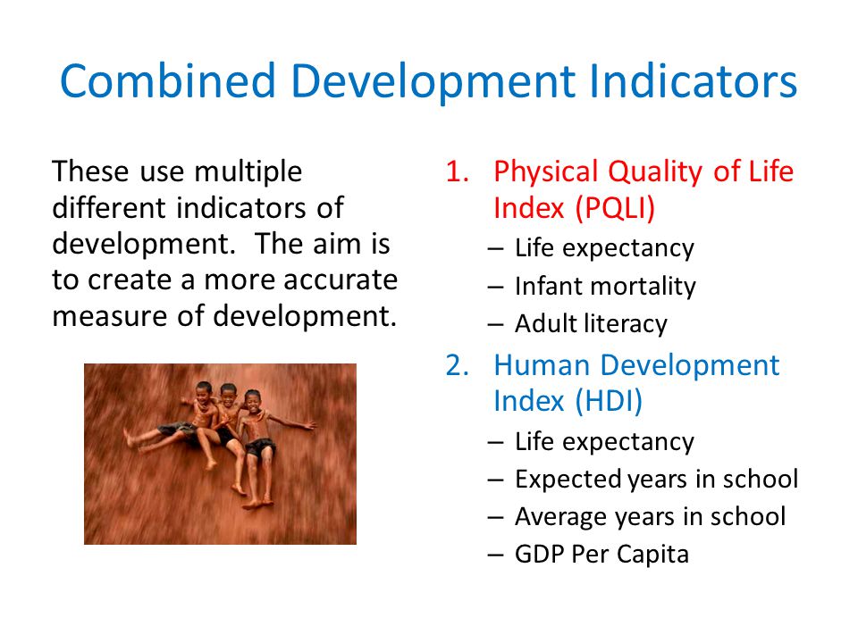 Combined Development Indicators