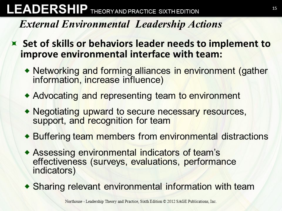 External Environmental Leadership Actions