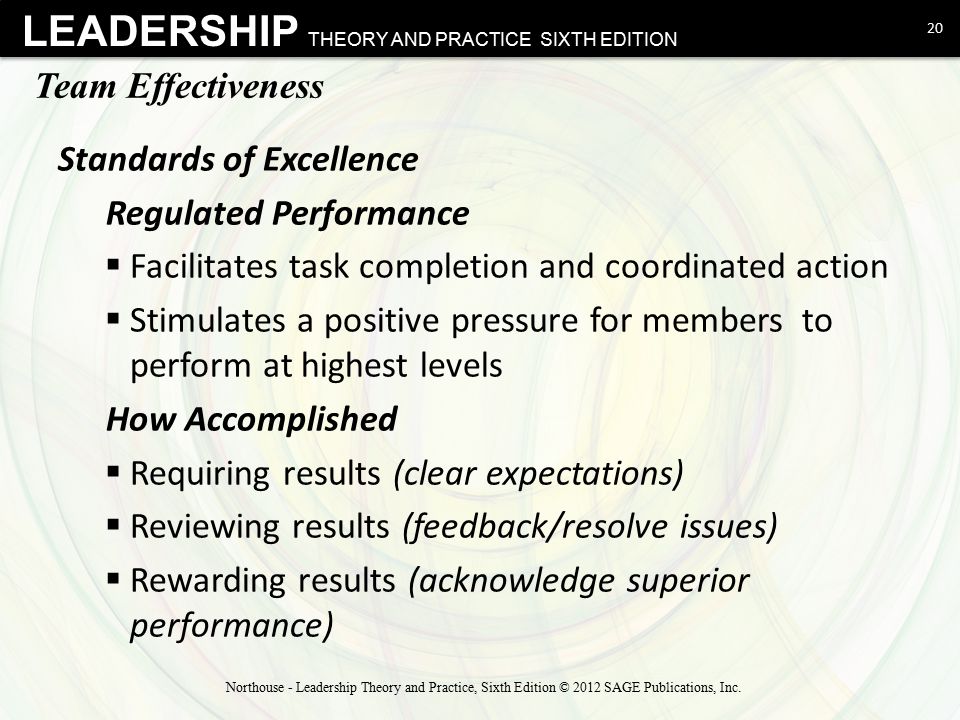 Standards of Excellence Regulated Performance