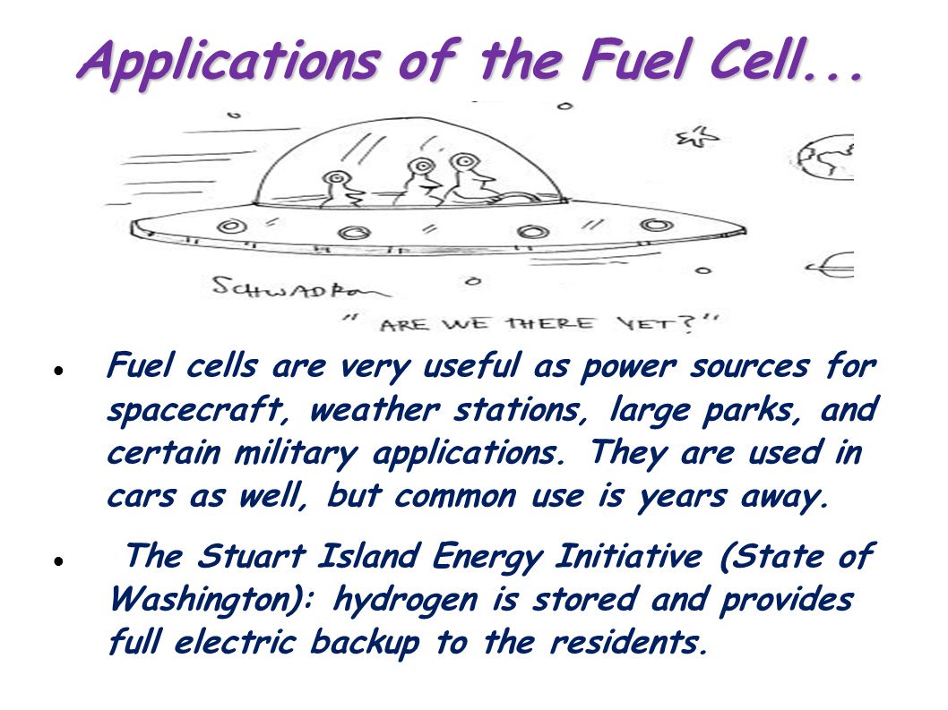 Applications of the Fuel Cell...