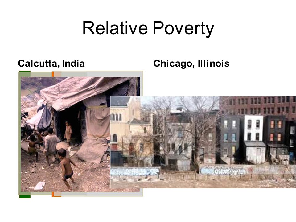Relative Poverty Calcutta, India Chicago, Illinois