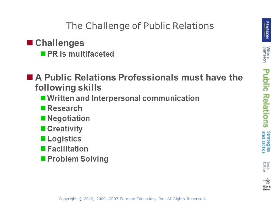 The Challenge of Public Relations
