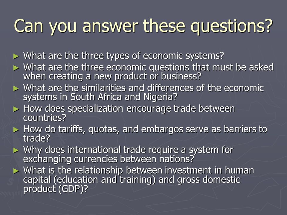 Can you answer these questions