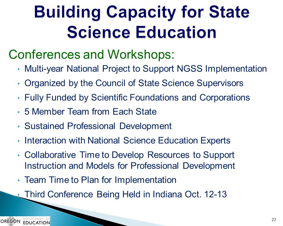 Building Capacity for State Science Education