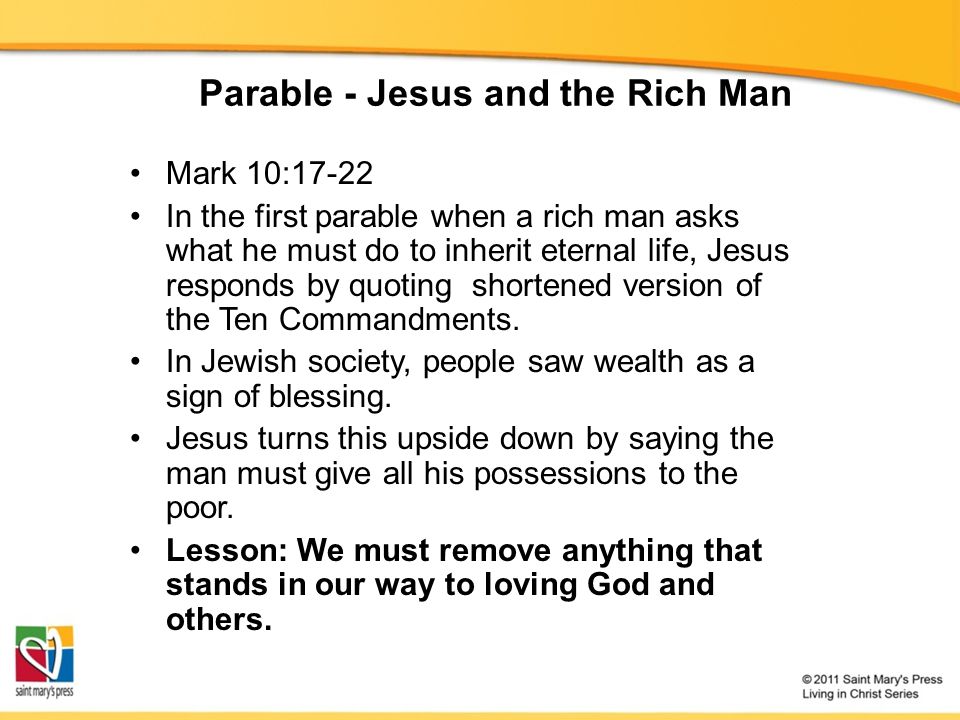 Parable - Jesus and the Rich Man