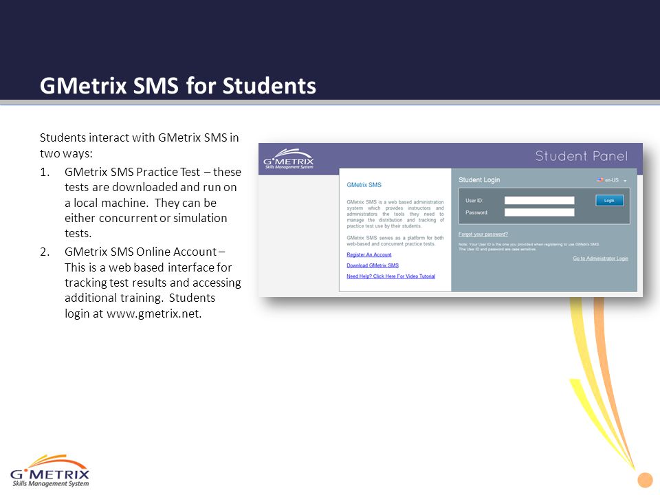 GMetrix SMS for Students