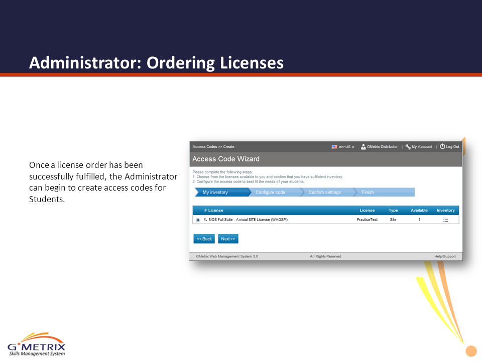 Administrator: Ordering Licenses