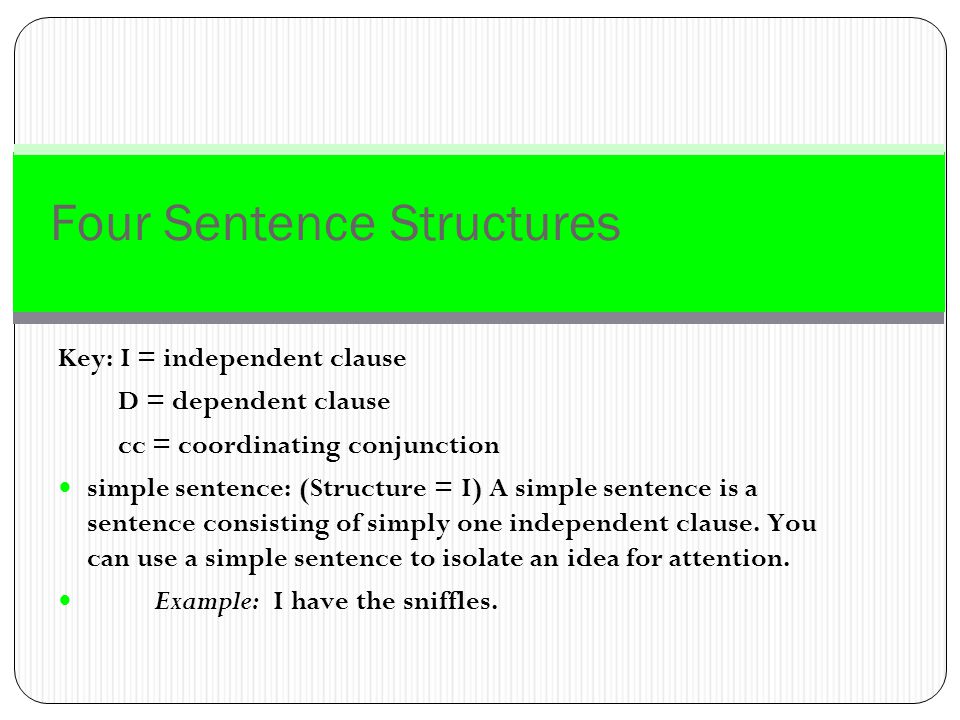 Four Sentence Structures