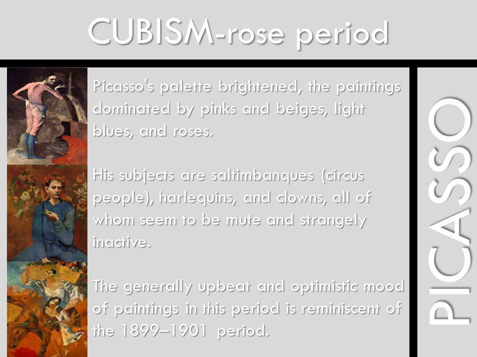 PICASSO CUBISM-rose period