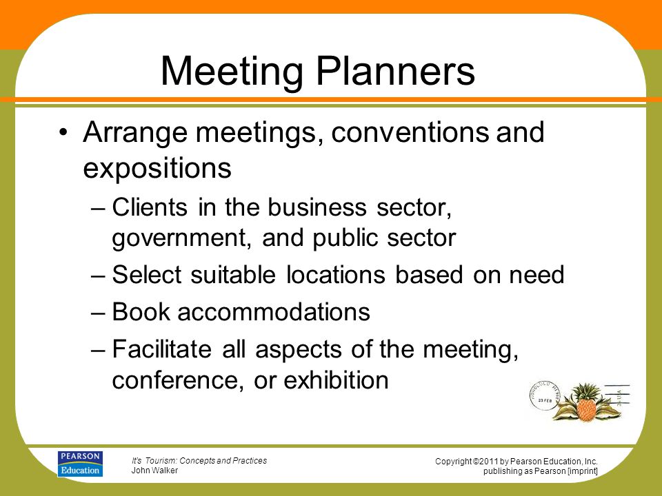 Meeting Planners Arrange meetings, conventions and expositions