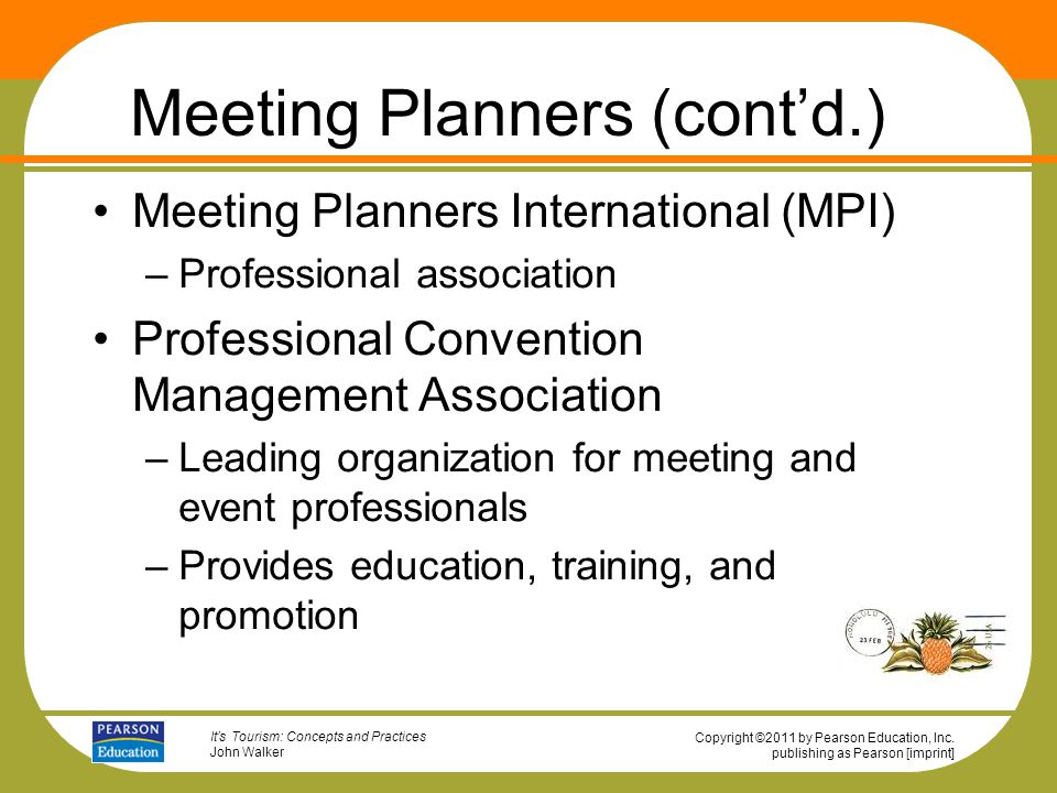 Meeting Planners (cont’d.)