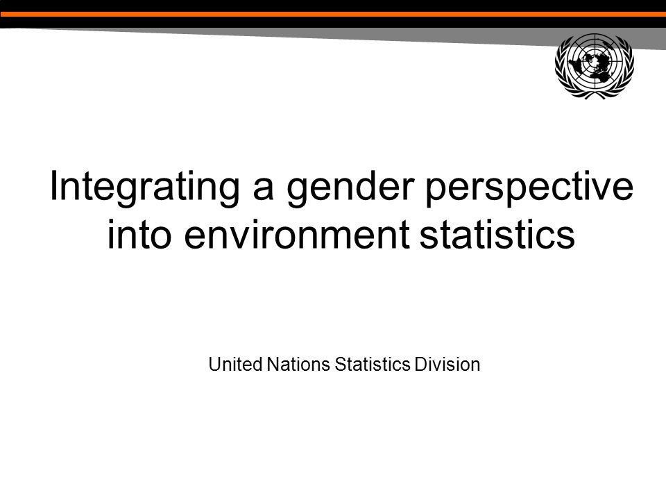Integrating a gender perspective into environment statistics
